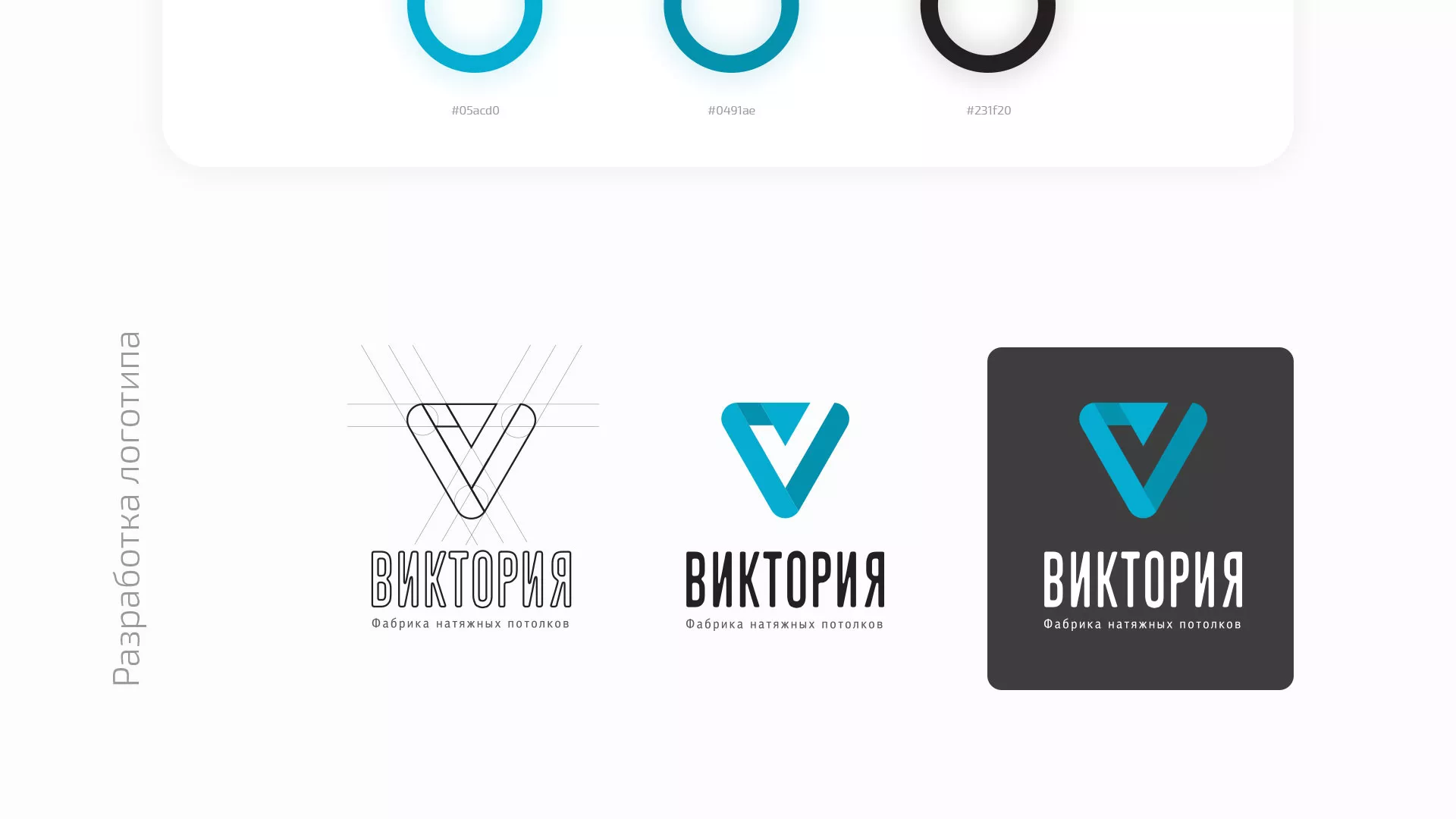 Разработка фирменного стиля компании по продаже и установке натяжных потолков в Бакале